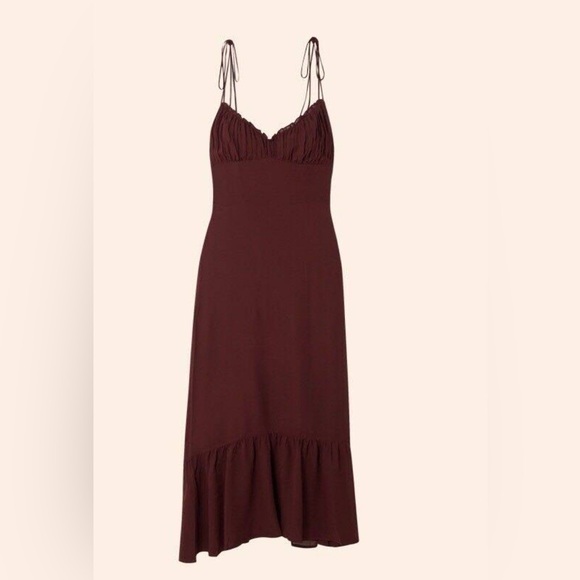 Reformation Embry Dress in Plum - Picture 3 of 14